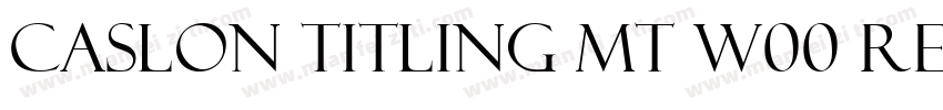 Caslon Titling MT W00 Regular字体转换